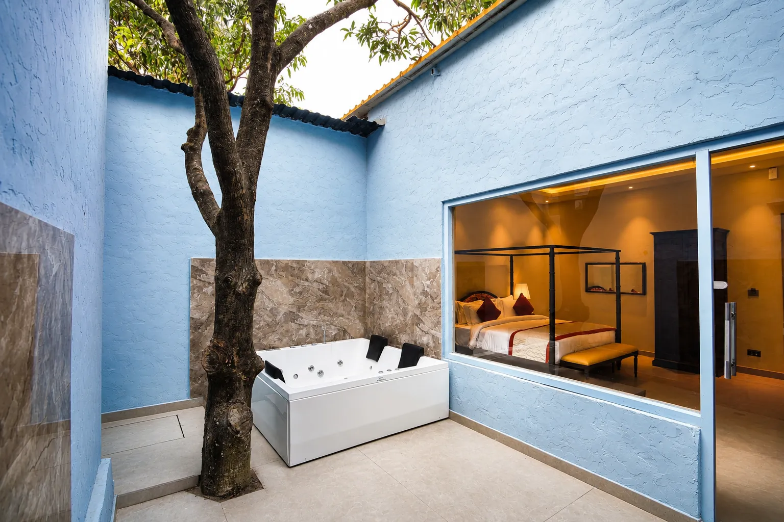 Mango Tree Cottage with Jacuzzi (11).webp - Bel-La Monde Riverside Jim Corbett